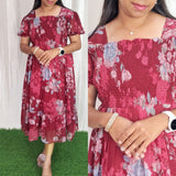 Buy 1 Get 1 Free Georgette Smoking Dress (with Lining) ( Non Feeding only)-097