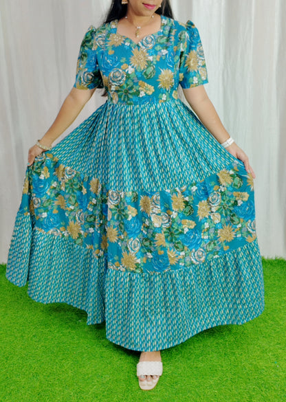 Premium Cotton Fabric Maxi and Duppata with Cotton lining FC0096