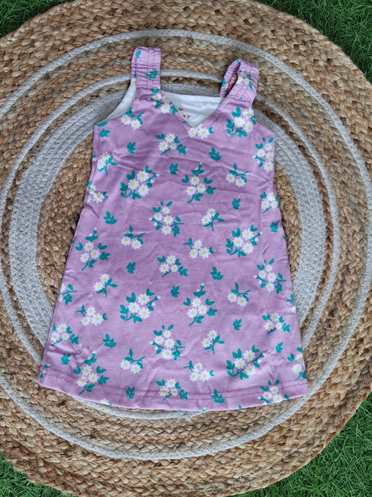 SF010-Elastic Shoulder Type Cotton knit Frocks for Little One's Buy 5 @600/-