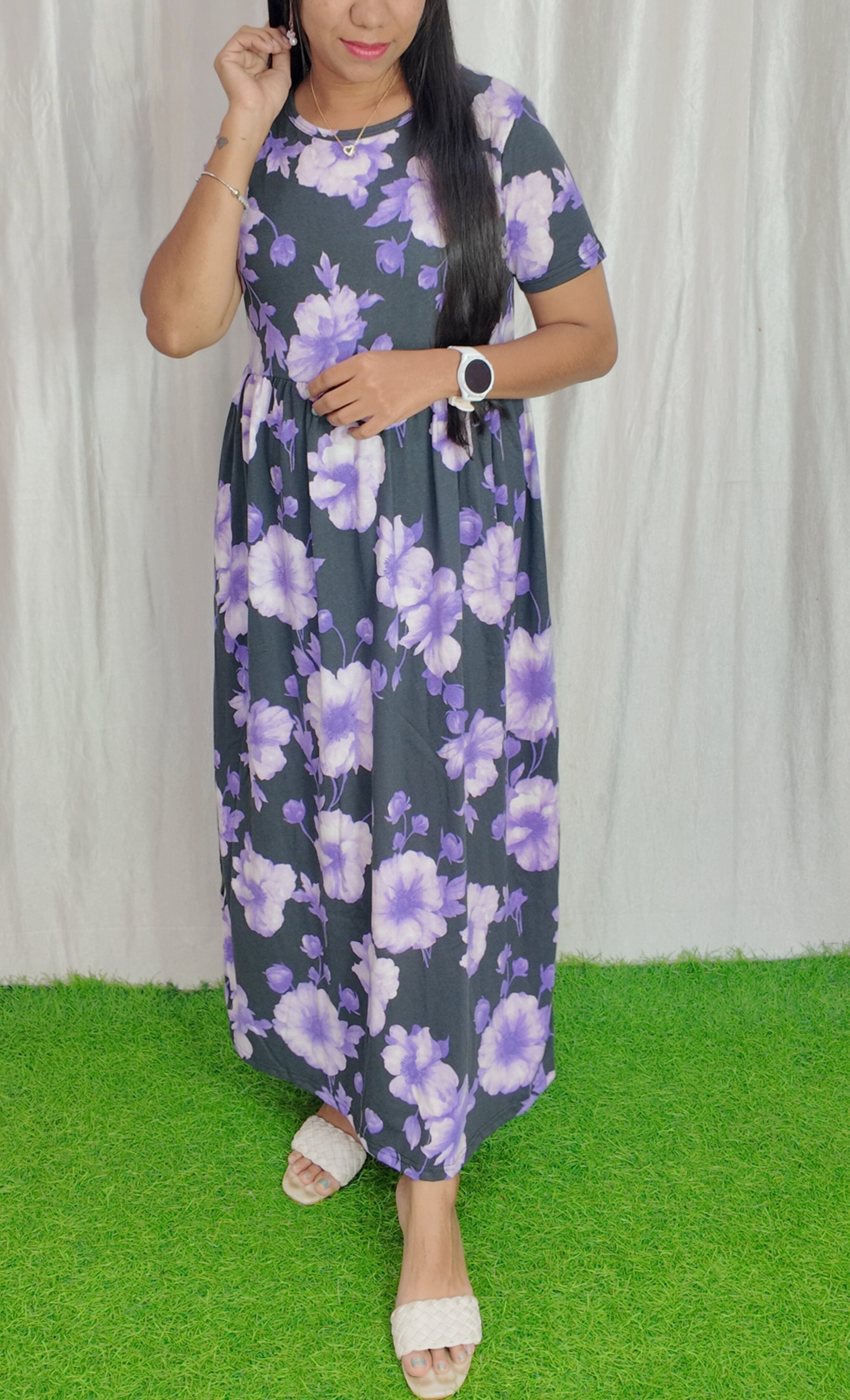 Cotton Loungewear Maxi (Non feeding) Buy 3 @1200/-