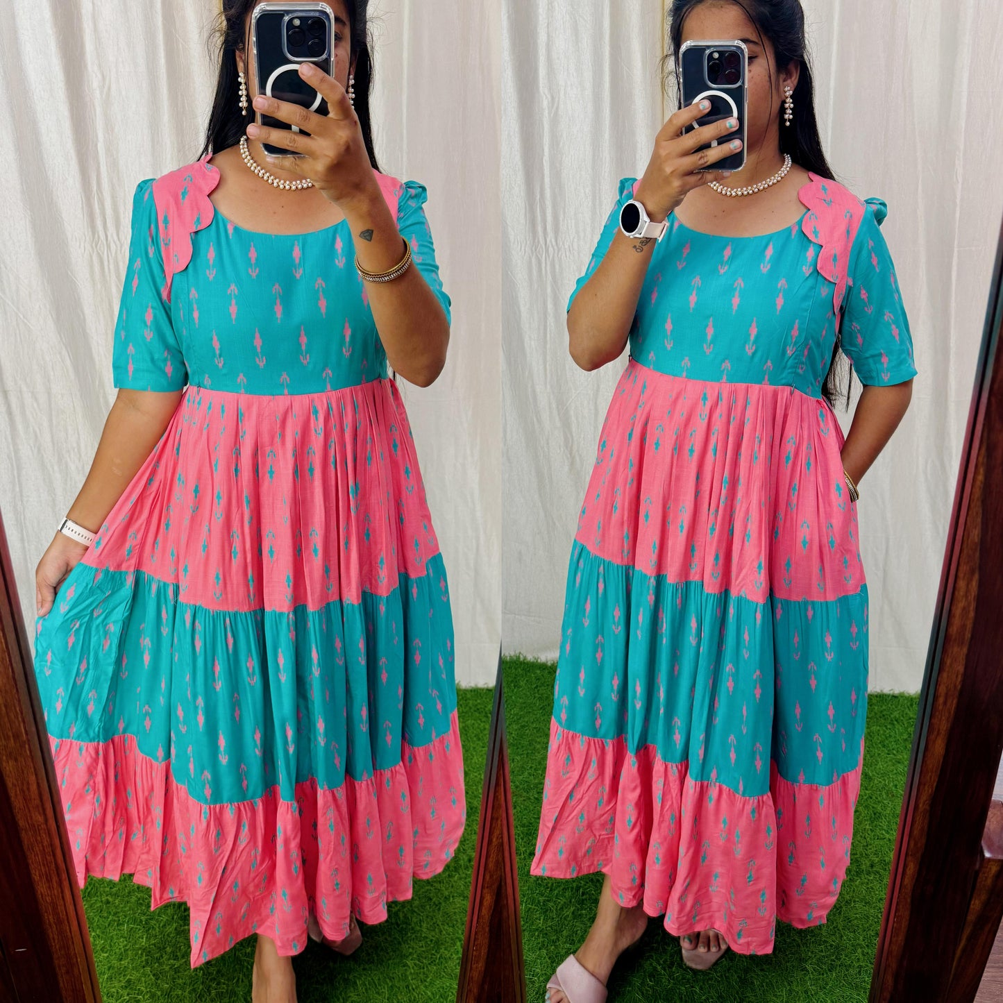 Premium Cotton Blend Flex Fabric  Maxi with Cotton lining