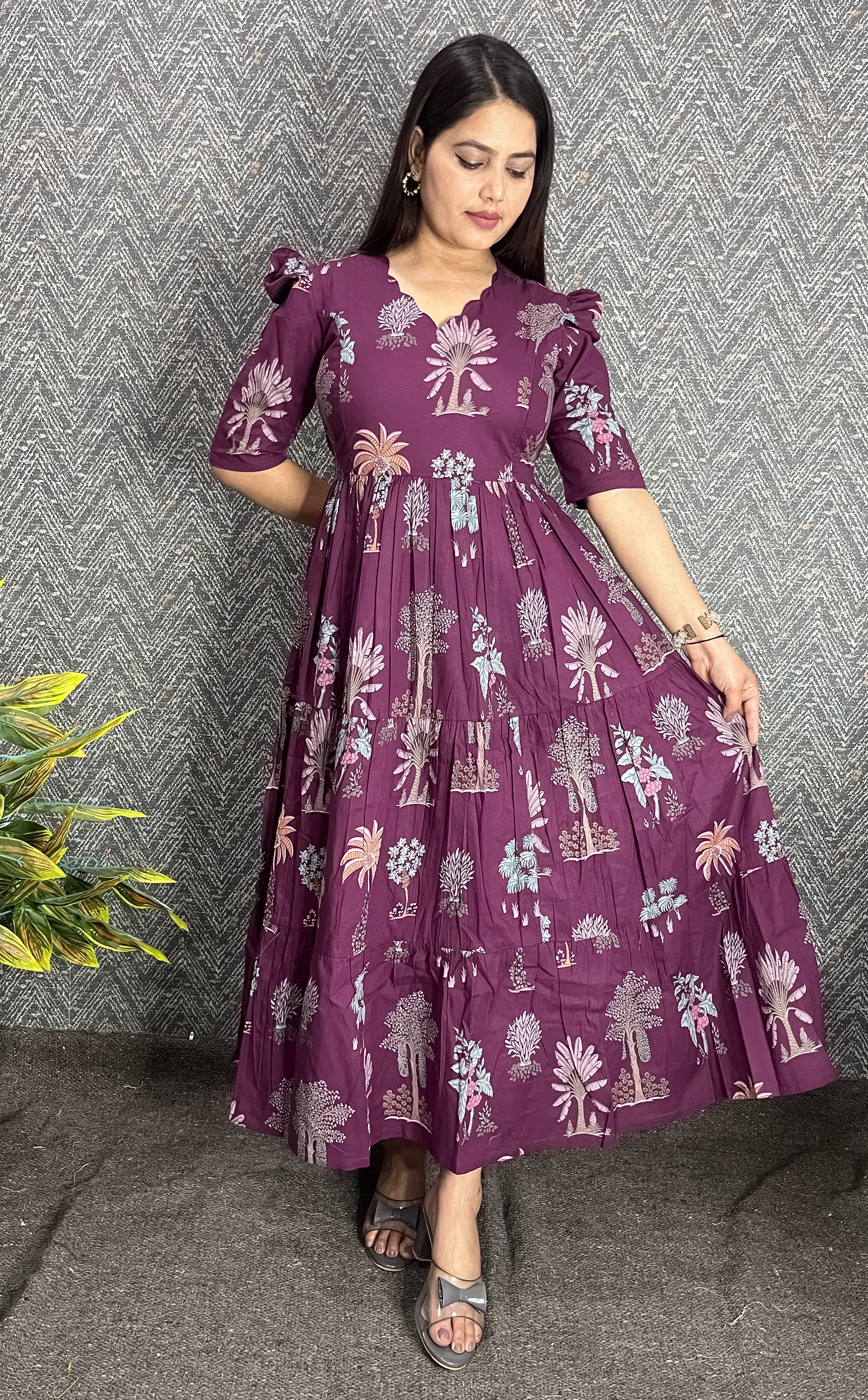 Feeding/Maternity Pure cotton Maxi(Without lining)