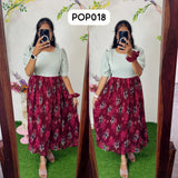 New Feeding/Maternity Popcorn Western dress(Free scrunchie)