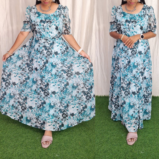 Georgette Maxi (with Lining) ( Non Feeding only)-119