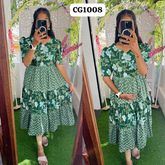 New Feeding/Maternity Pure cotton Maxi with lining CG1008