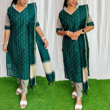 Premium Raw Silk Salwar Set-(Top,Bottom,Duppatta)-Non Feeding Only