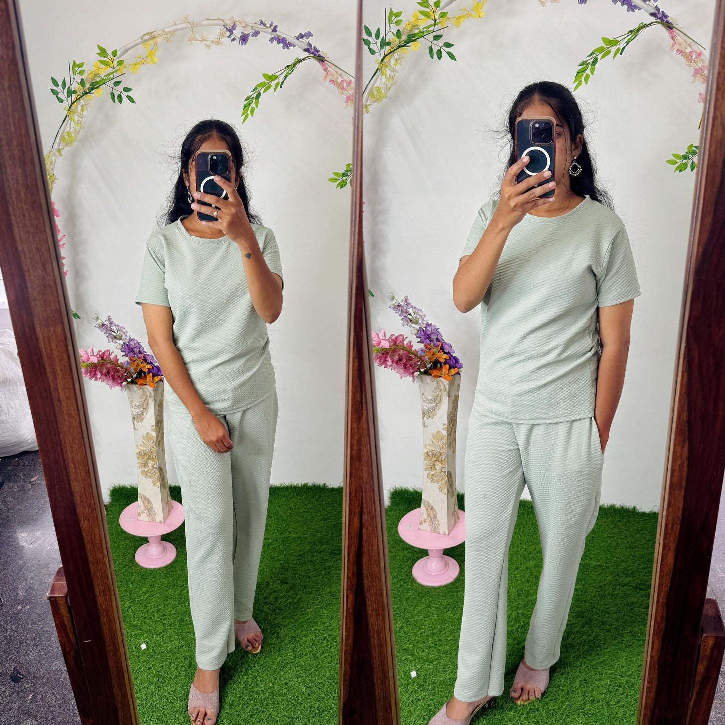 FLN065 Trendy Imported Popcorn Fabric Coords Sets (Non feeding)- Budget buy ❤️