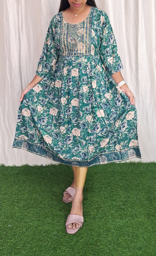 Buy 1 Get 1 Free Rayon Embroidery Kurti( Non Feeding only)