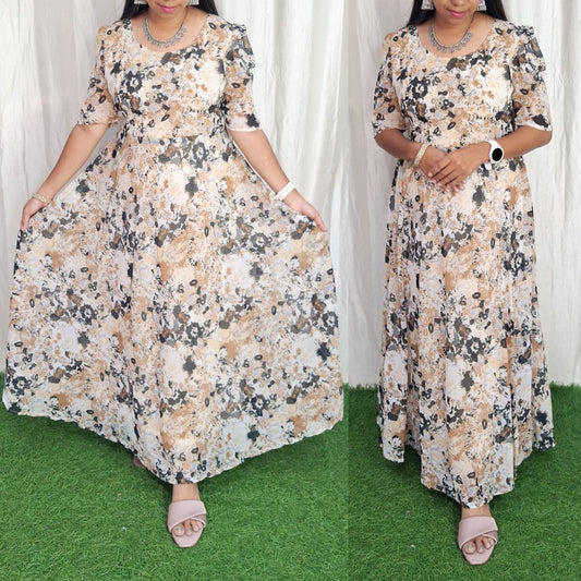 Georgette Maxi (with Lining) ( Non Feeding only)-120