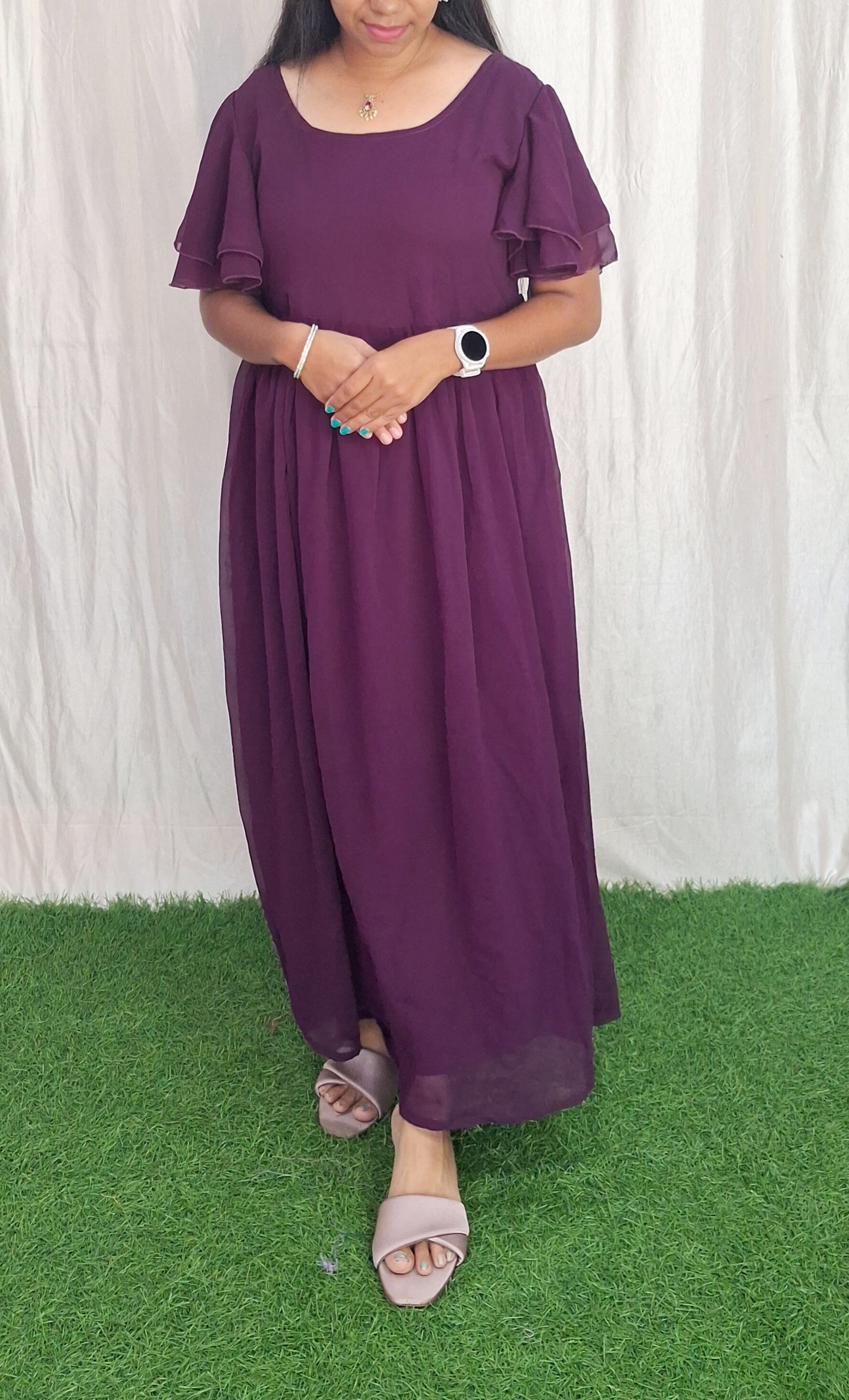 Georgette Maxi (with Lining) ( Non Feeding only)