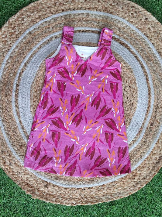 SF005-Elastic Shoulder Type Cotton knit Frocks for Little One's Buy 5 @600/-
