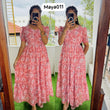Maya011 Maxi(2nd Launch)-Feeding/Non feeding-Premium Heavy quality Georgette 3-Tier Maxi (With Lining)