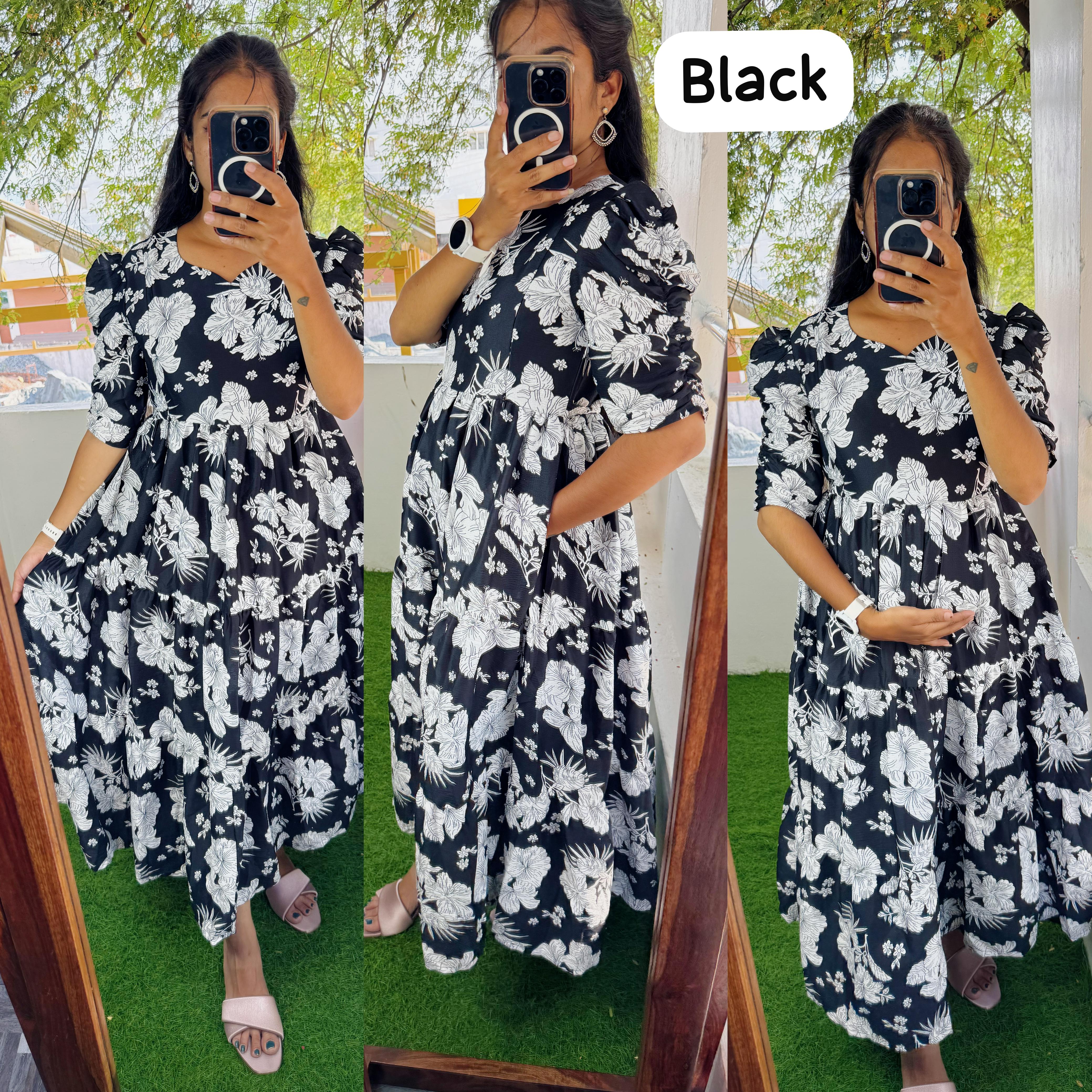 Feeding/Maternity- Premium 3 tier Maxi with lining