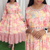 Cotton Embroidery Kurti( with lining) ( Non Feeding only)-128