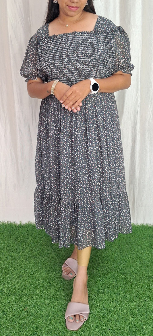 Buy 1 Get 1 Free Georgette Smoking Dress (with Lining) ( Non Feeding only)