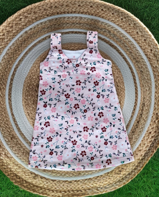 SF009-Elastic Shoulder Type Cotton knit Frocks for Little One's Buy 5 @600/-