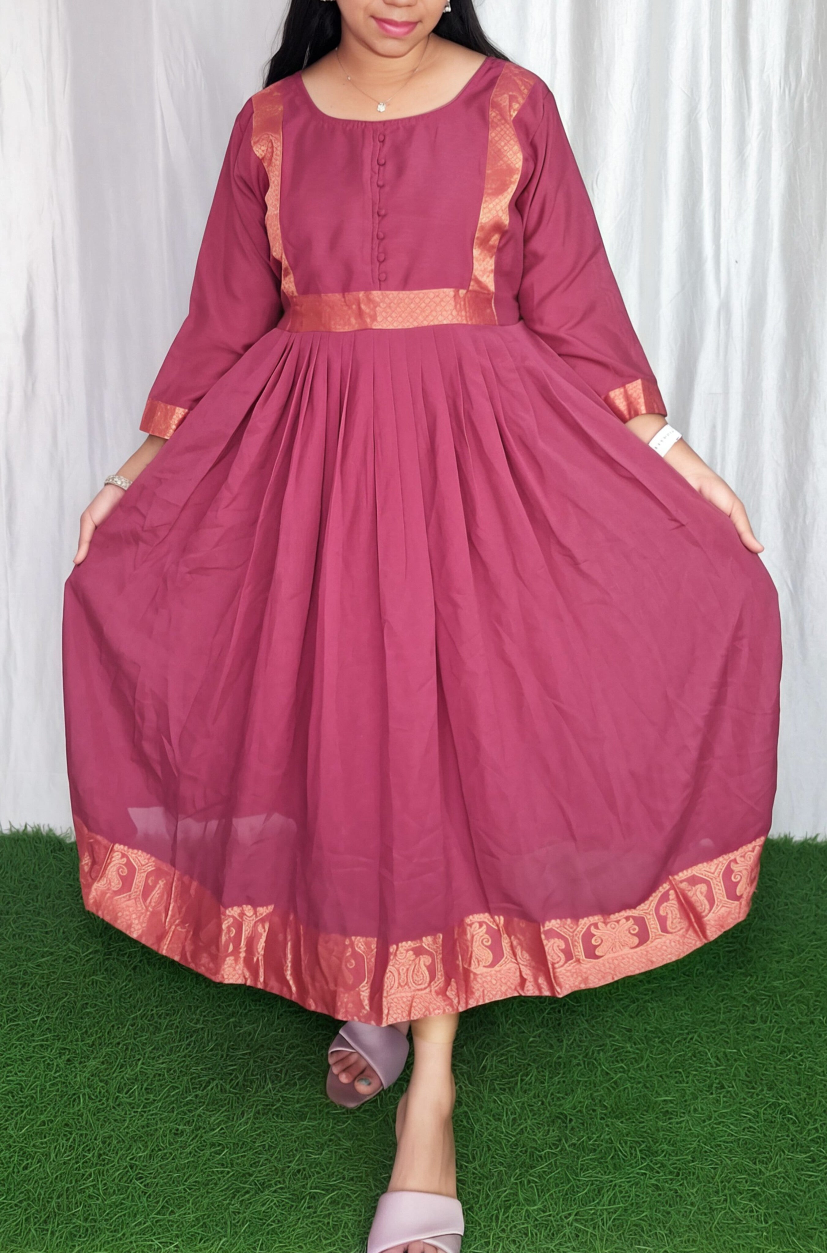 Buy 1 Get 1 Free Georgette Gowns (with Lining) ( Non Feeding only)-091