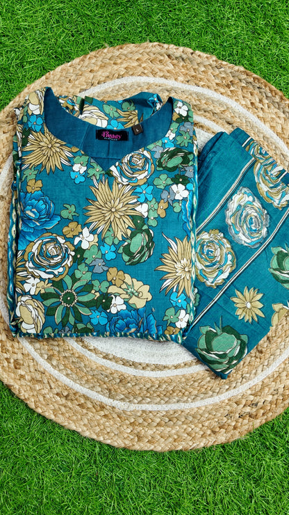 Premium Cotton Fabric Maxi and Duppata with Cotton lining FC0096