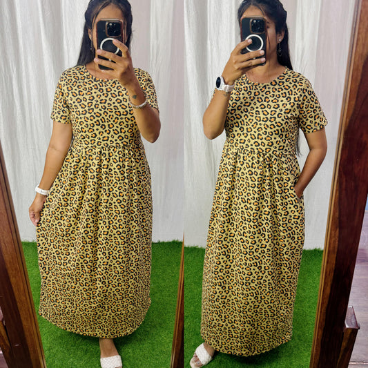 PL041 Buy 3 @1200/- Zipless maternity/feeding Loungewear Maxi Pull up Model