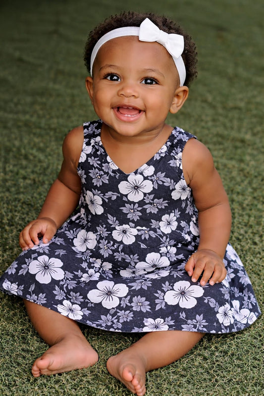 SF007-Elastic Shoulder Type Cotton knit Frocks for Little One's Buy 5 @600/-