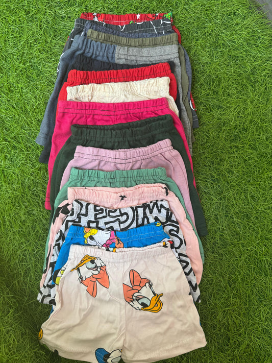 Pack of 10 Kids Lycra Shorts @300 - Random prints