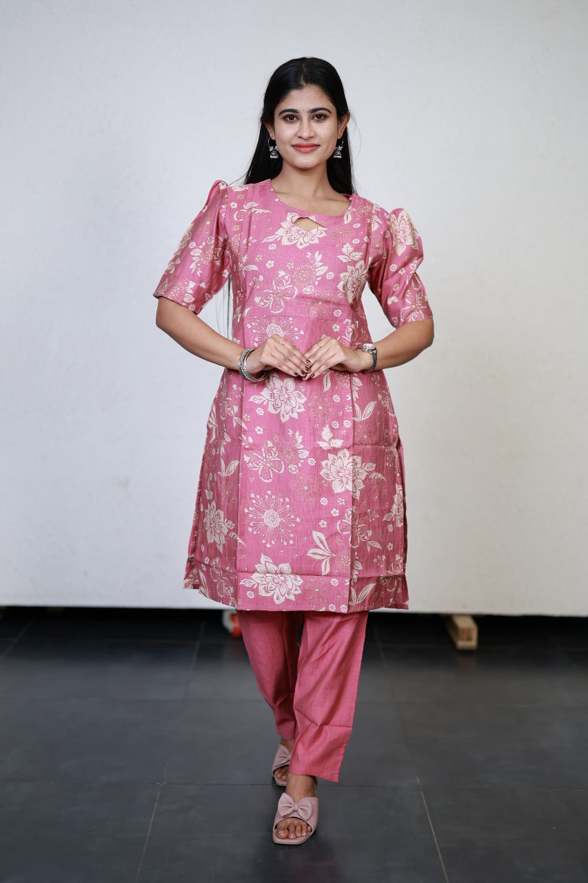 Feeding Vatican Printed Top and bottom Set(with Lining)SK003