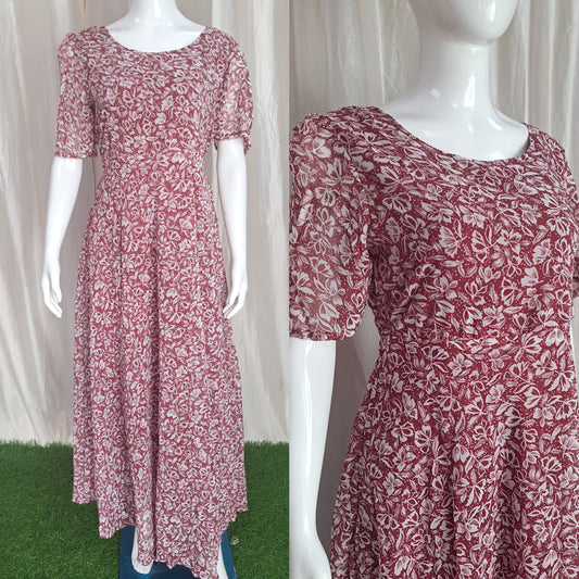 Georgette Maxi Short Sleeves inside(with Lining) ( Non Feeding only)-114