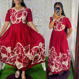 Feeding/Non Feeding Premium Cotton Maxi ( with cotton Lining )