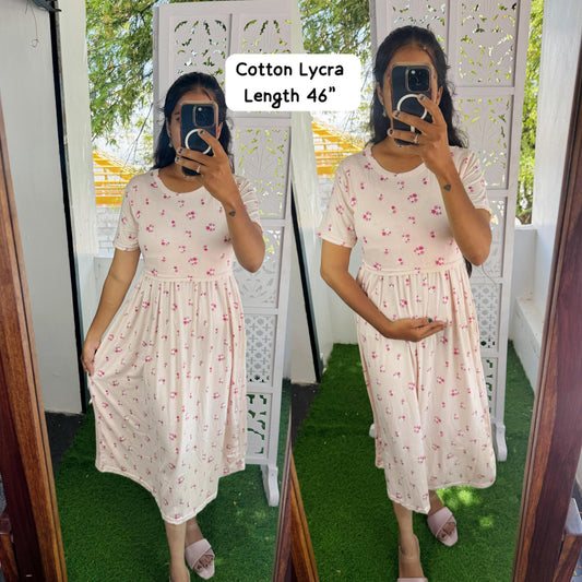Zipless maternity/feeding Loungewear Maxi Length 46"