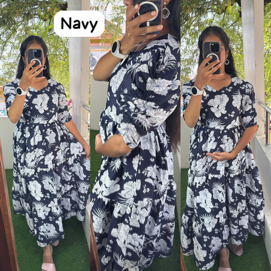 Feeding/Maternity- Premium 3 tier Maxi with lining