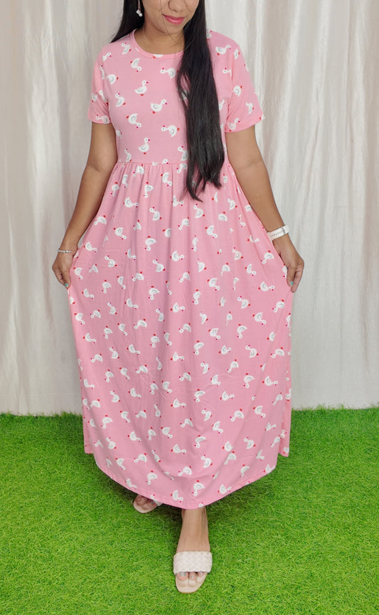 Cotton Loungewear Maxi (Non feeding) Buy 3 @1200/-
