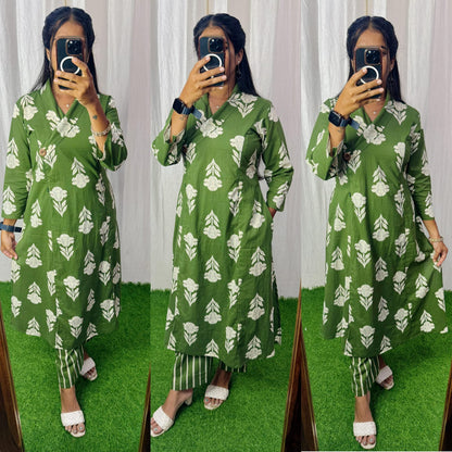 Feeding/Non Feeding Coords- Pure Cotton Kurti and Pant (Without Lining) FC0121