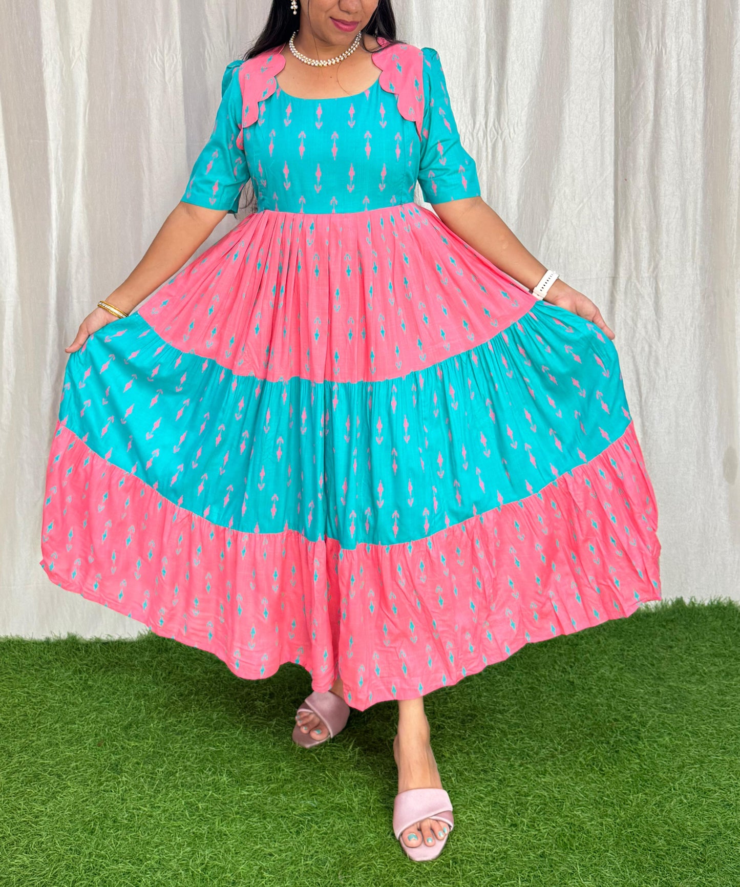 Premium Cotton Blend Flex Fabric  Maxi with Cotton lining