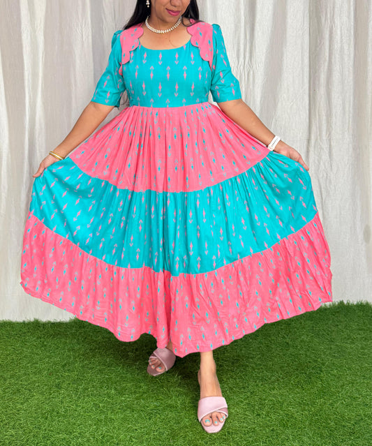 Premium Cotton Blend Flex Fabric  Maxi with Cotton lining