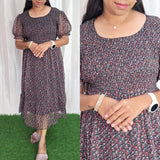 Buy 1 Get 1 Free Georgette Smoking Dress (with Lining) ( Non Feeding only)-099
