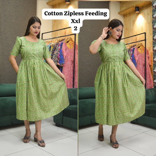 PULL UP MATERNITY/Zipless FEEDING KURTIS (Without lining)