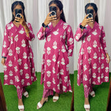 Feeding/Non Feeding Coords- Pure Cotton Kurti and Pant (Without Lining)