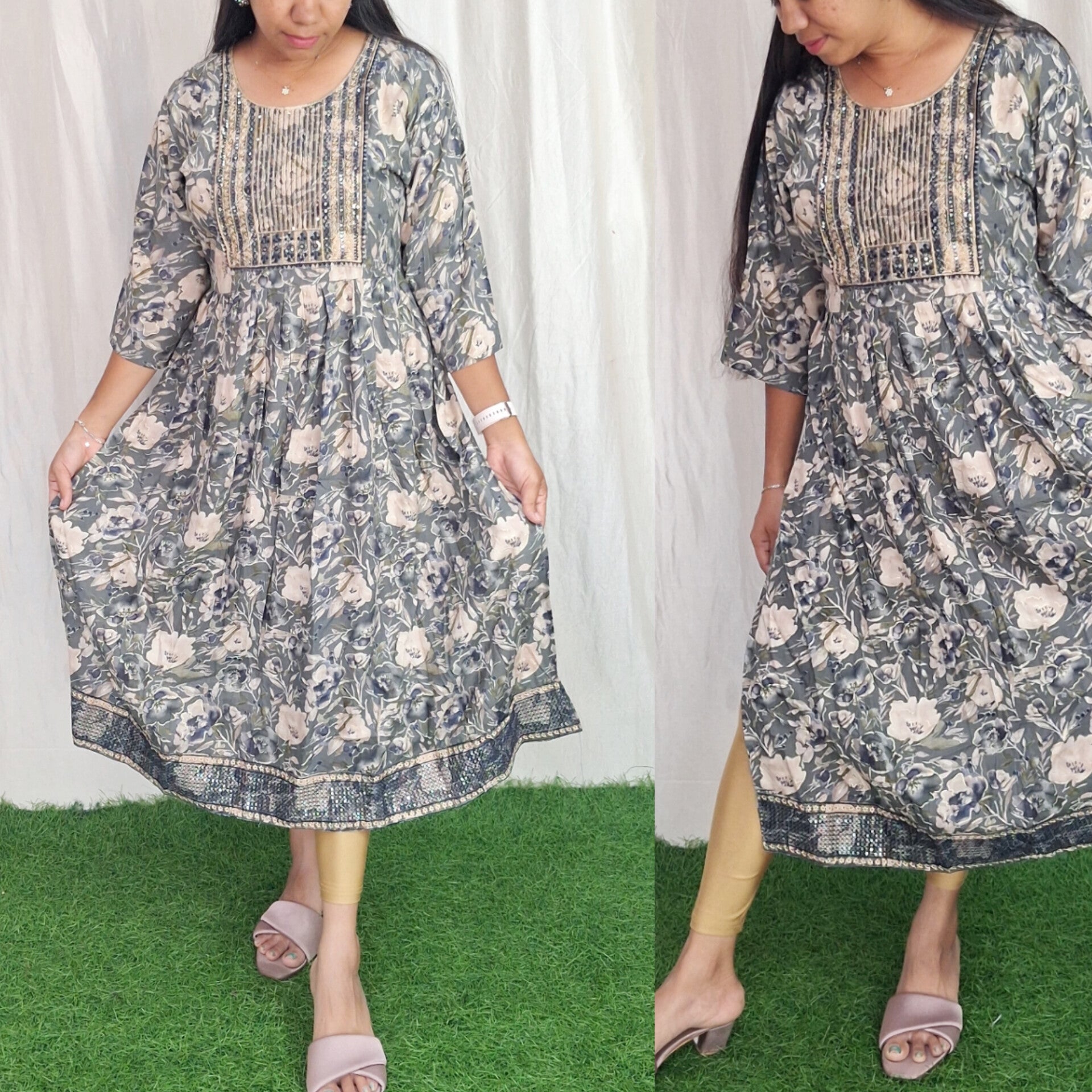 Buy 1 Get 1 Free Rayon Embroidery Kurti( Non Feeding only)