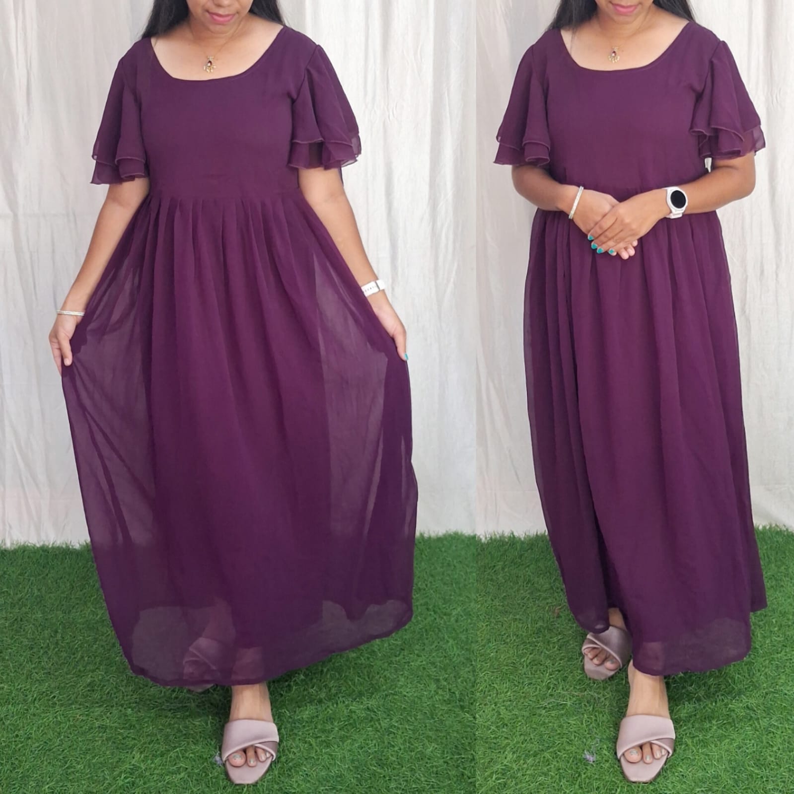 Georgette Maxi (with Lining) ( Non Feeding only)
