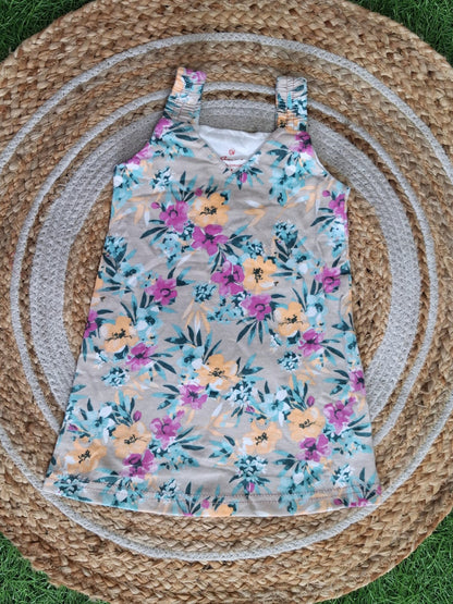 SF003-Elastic Shoulder Type Cotton knit Frocks for Little One's Buy 5 @600/