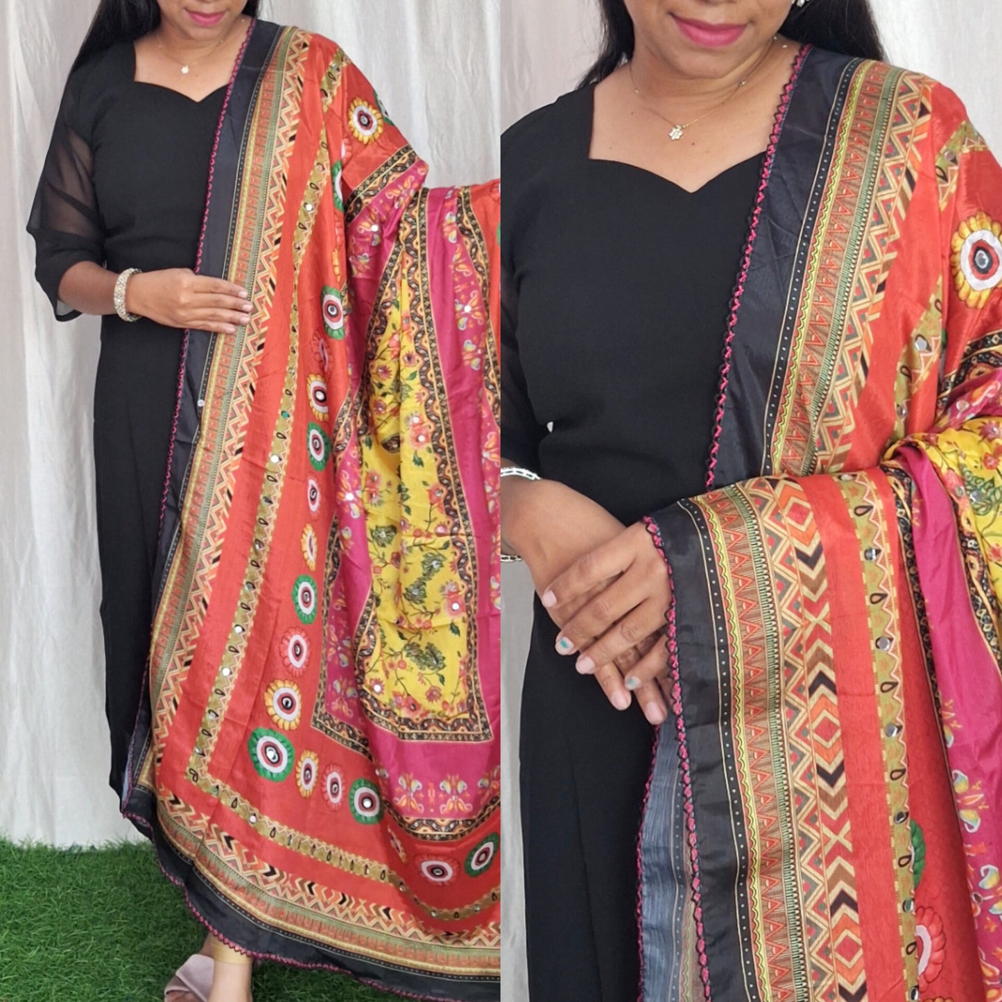 Party wear Georgette Dress with Duppata ( Non Feeding only)-082C