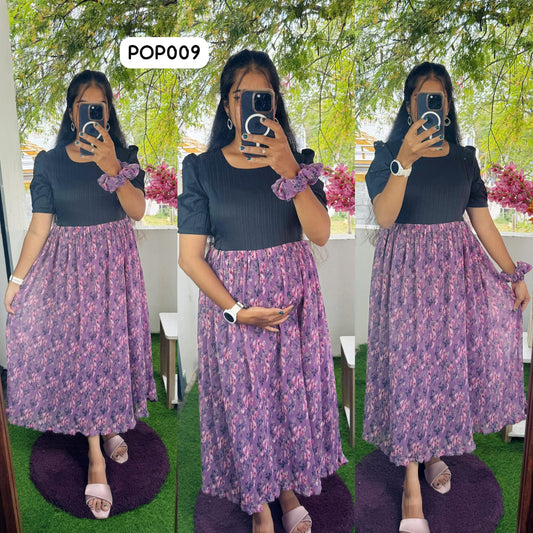 New Feeding Popcorn Western dress(Free scrunchie). FC0215