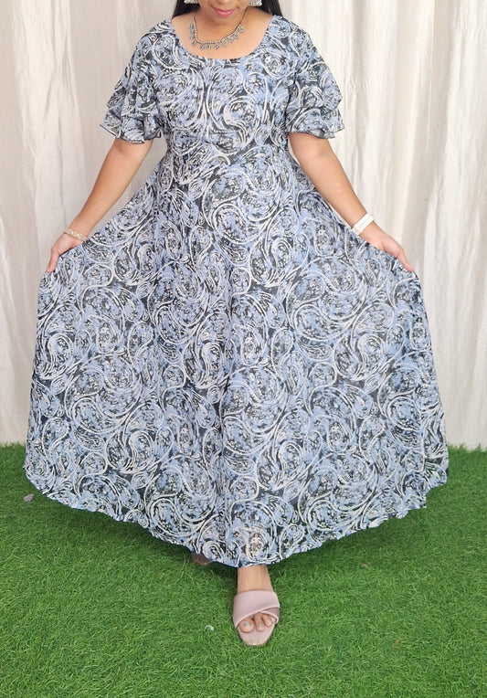 Georgette Maxi (with Lining) ( Non Feeding only)-113