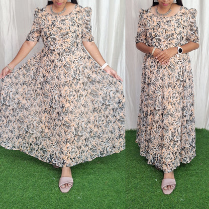 Georgette Maxi (with Lining) ( Non Feeding only)-117