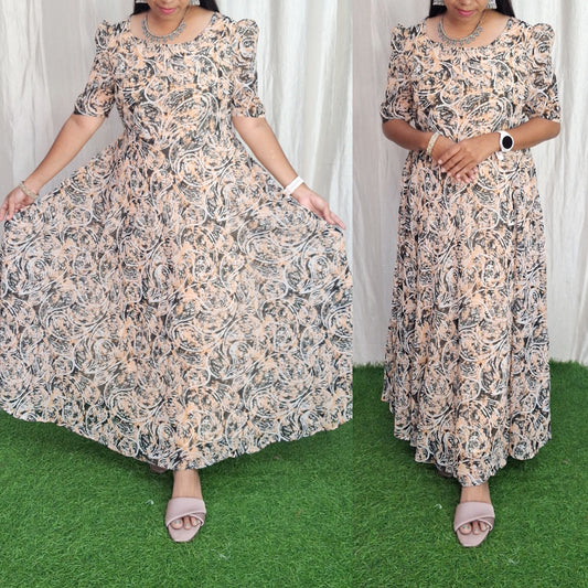 Georgette Maxi (with Lining) ( Non Feeding only)-117