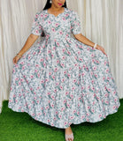 MayaOC9 Maxi-Feeding/Non feeding-Premium Heavy quality Georgette 3-Tier Maxi (With Lining)