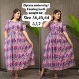 PULL UP MATERNITY/Zipless FEEDING KURTIS (Without lining)