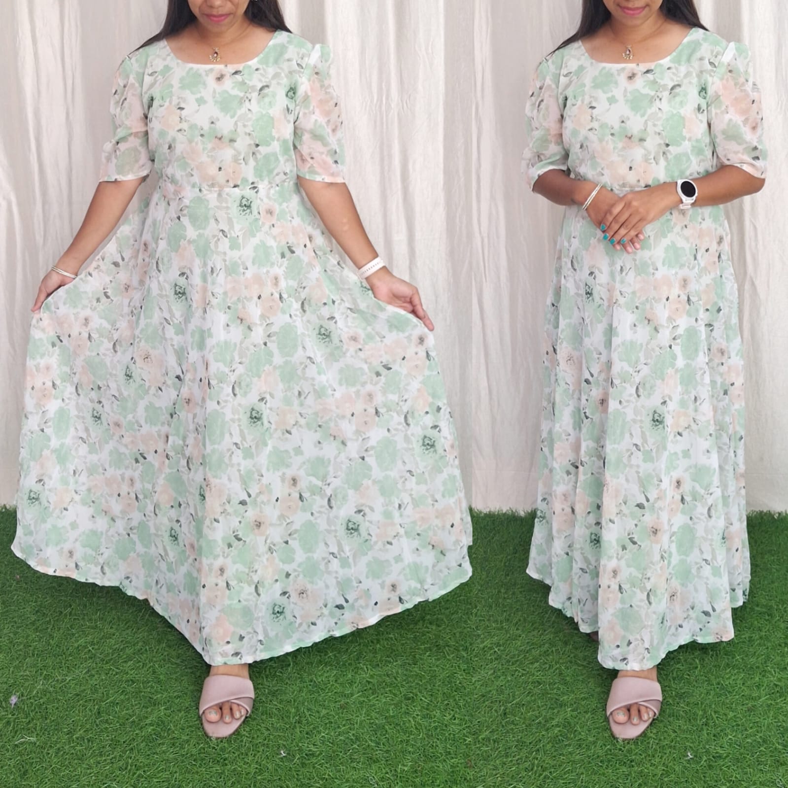 Georgette Maxi (with Lining) ( Non Feeding only)