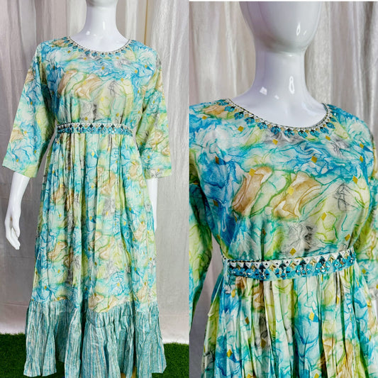 Cotton Embroidery Kurti( with lining) ( Non Feeding only)-126